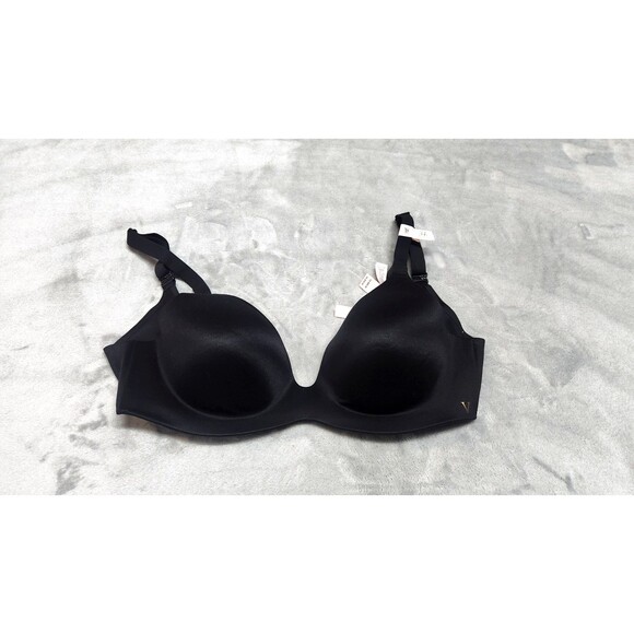 Victoria's Secret 34C Black Infinity Flex Lightly Lined Wireless Plunge Bra NWT - Picture 1 of 5